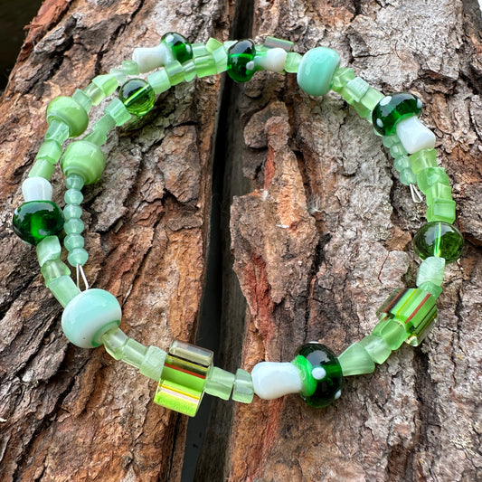 Green Glass Mushroom Choker